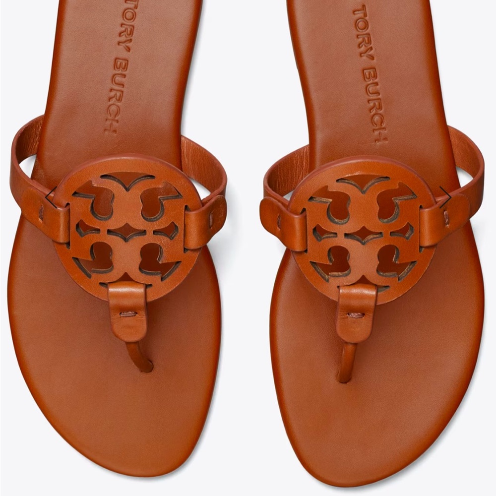 Tory Burch Miller Soft Sandal (Bourbon Miele Color)